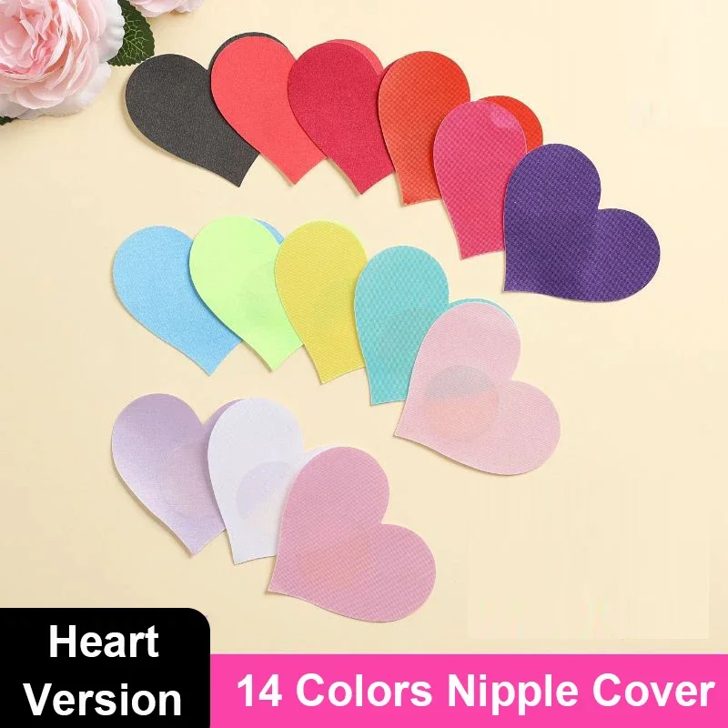 Nipple Cover Pasties - 10 Kleuren Wegwerp Poly Satijn Hart