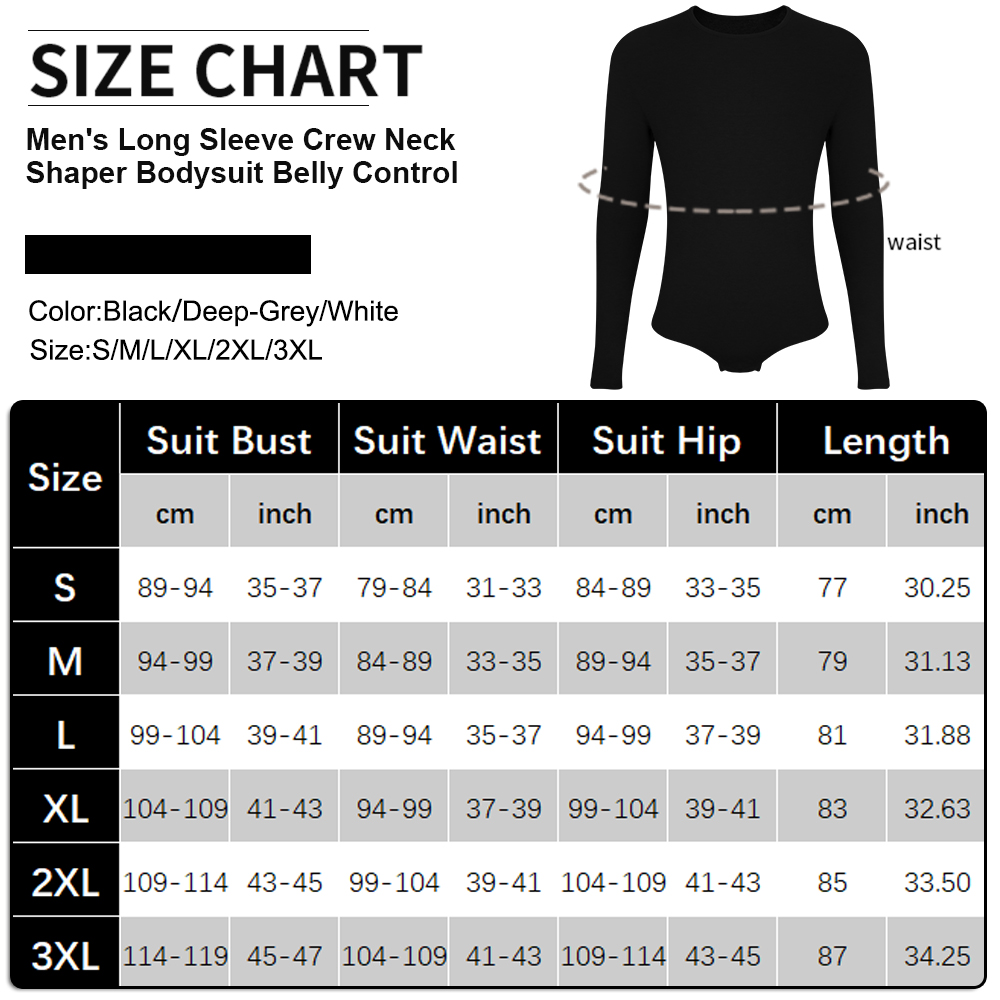 Heren bodysuit met lange mouwe - Shapewear Bodysuit Firm recensie en prijs